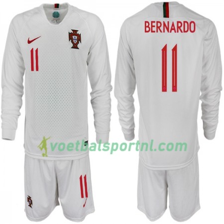 Portugal BERNARDO 11 Kind Uit Tenue WK voetbal 2018 L/S
